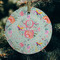 Exquisite Chintz Frosted Glass Ornament - Round (Lifestyle)