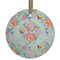 Exquisite Chintz Frosted Glass Ornament - Round