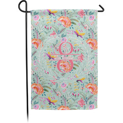 Exquisite Chintz Small Garden Flag - Double Sided w/ Name and Initial