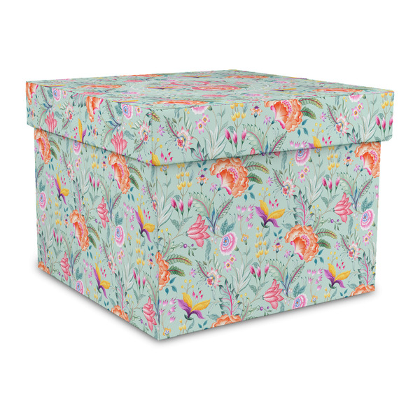Custom Exquisite Chintz Gift Box with Lid - Canvas Wrapped - Large (Personalized)