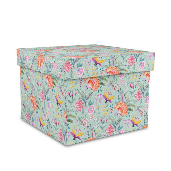 Custom Exquisite Chintz Gift Box with Lid - Canvas Wrapped - Medium (Personalized)