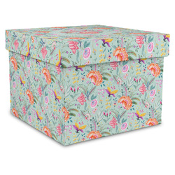 Exquisite Chintz Gift Box with Lid - Canvas Wrapped - X-Large (Personalized)