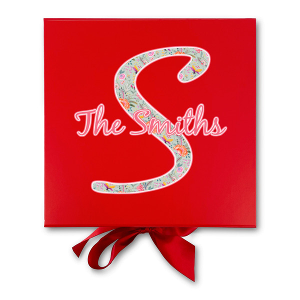 Exquisite Chintz Gift Boxes with Magnetic Lid - Red - Approval