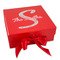 Exquisite Chintz Gift Boxes with Magnetic Lid - Red - Front
