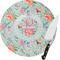 Exquisite Chintz Round Glass Cutting Board - Medium (Personalized)