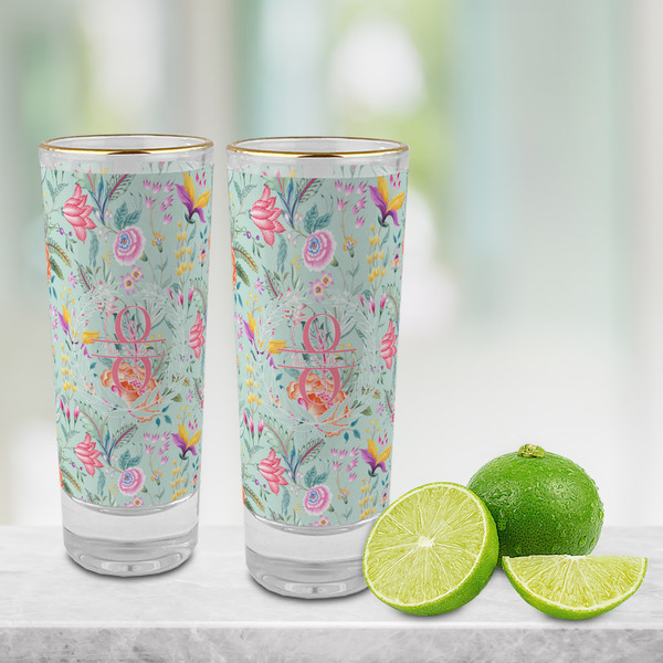 Exquisite Chintz Glass Shot Glass - 2 oz - LIFESTYLE