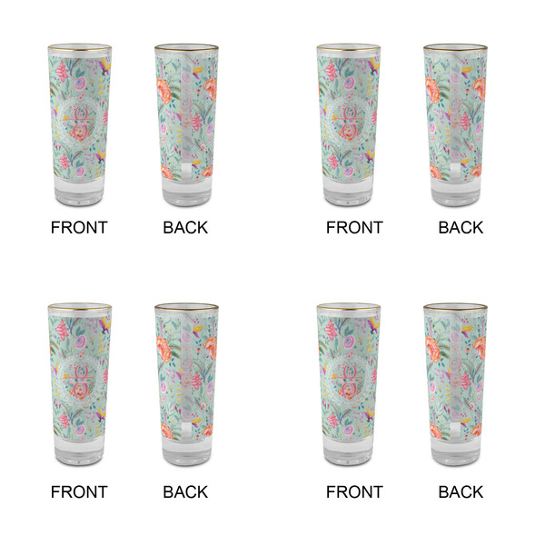 Exquisite Chintz Glass Shot Glass - 2 oz - Set of 4 - APPROVAL