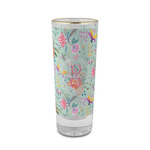 Exquisite Chintz 2 oz Shot Glass - Glass with Gold Rim (Personalized)