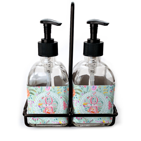 Custom Exquisite Chintz Glass Soap & Lotion Bottle Set (Personalized)