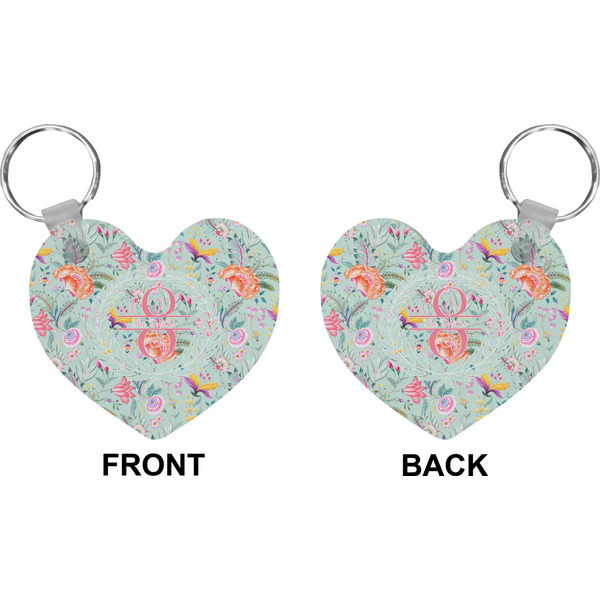 Exquisite Chintz Heart Keychain (Front + Back)