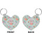 Exquisite Chintz Heart Keychain (Front + Back)