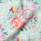 Exquisite Chintz Hooded Baby Towel- Detail Close Up