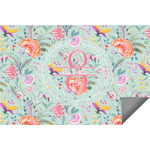 Exquisite Chintz Indoor / Outdoor Rug - 6'x8' w/ Name and Initial