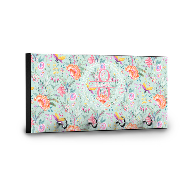 Exquisite Chintz Key Hanger - Front View with Hooks