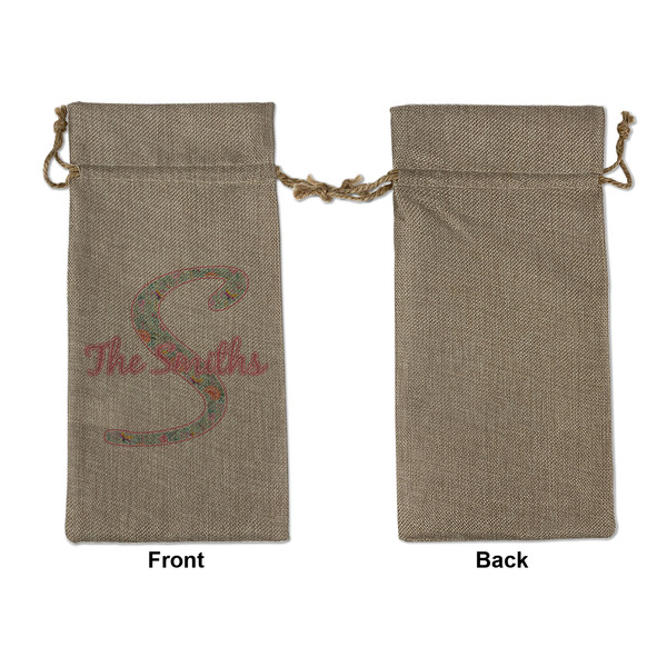 Exquisite Chintz Large Burlap Gift Bags - Front Approval