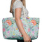 Exquisite Chintz Large Rope Tote Bag - In Context View
