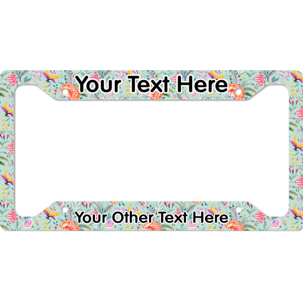 Custom Exquisite Chintz License Plate Frame - Style A (Personalized)