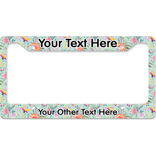 Custom Exquisite Chintz License Plate Frame - Style B (Personalized)