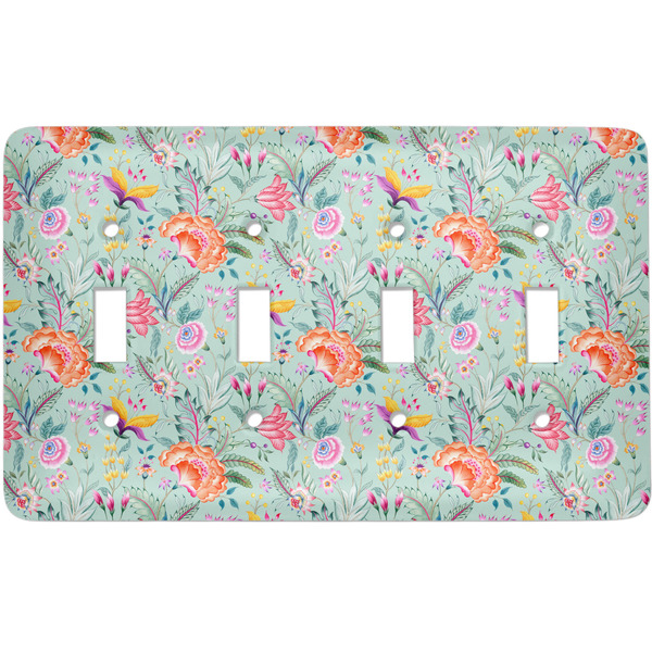 Custom Exquisite Chintz Light Switch Cover (4 Toggle Plate)