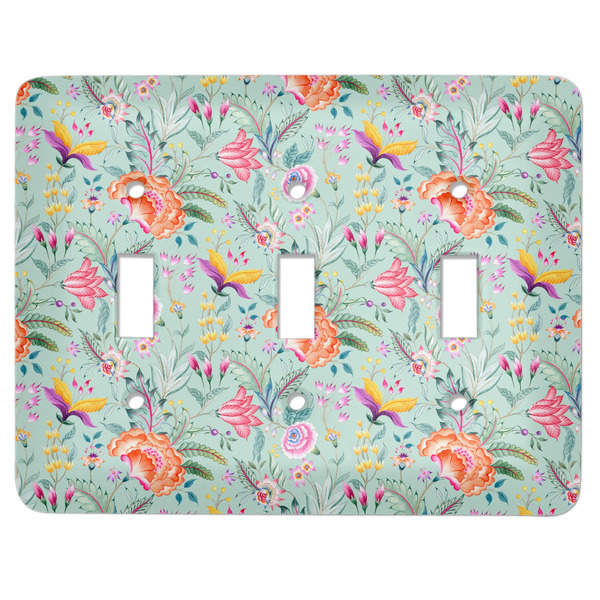 Custom Exquisite Chintz Light Switch Cover (3 Toggle Plate)