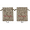 Exquisite Chintz Medium Burlap Gift Bag - Front & Back (Personalized)