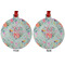 Exquisite Chintz Metal Ball Ornament - Front and Back