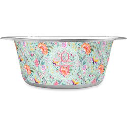 Exquisite Chintz Stainless Steel Dog Bowl (Personalized)