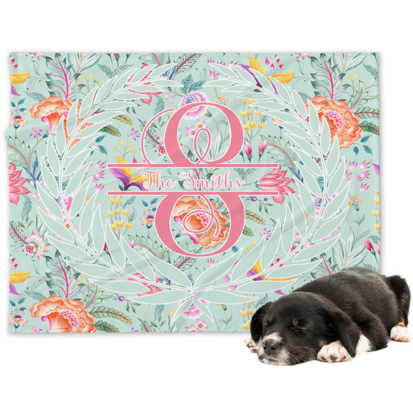 Custom Exquisite Chintz Dog Blanket - Large (Personalized)