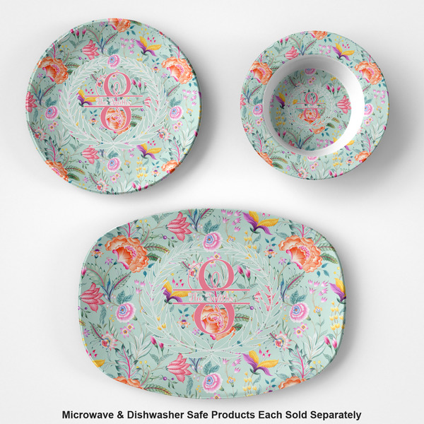 Exquisite Chintz Microwave & Dishwasher Safe CP Plastic Dishware - Group