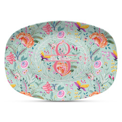 Exquisite Chintz Plastic Platter - Microwave & Oven Safe Composite Polymer (Personalized)