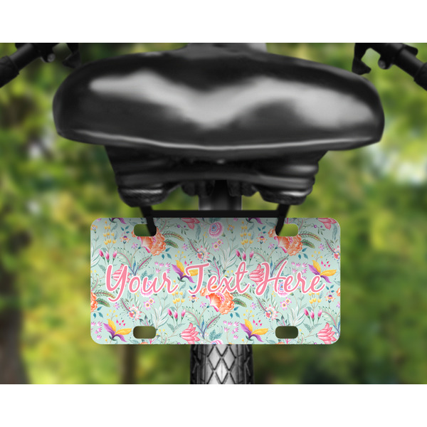 Exquisite Chintz Mini License Plate on Bicycle