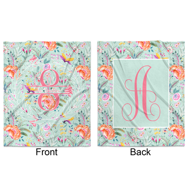 Exquisite Chintz Minky Blanket - 50"x60" - Double Sided - Front & Back