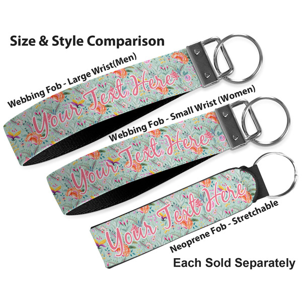 Exquisite Chintz Multiple Key Ring comparison sizes