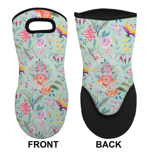 Exquisite Chintz Neoprene Oven Mitt (Front & Back)