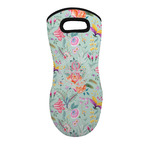 Exquisite Chintz Neoprene Oven Mitt - Single w/ Name and Initial