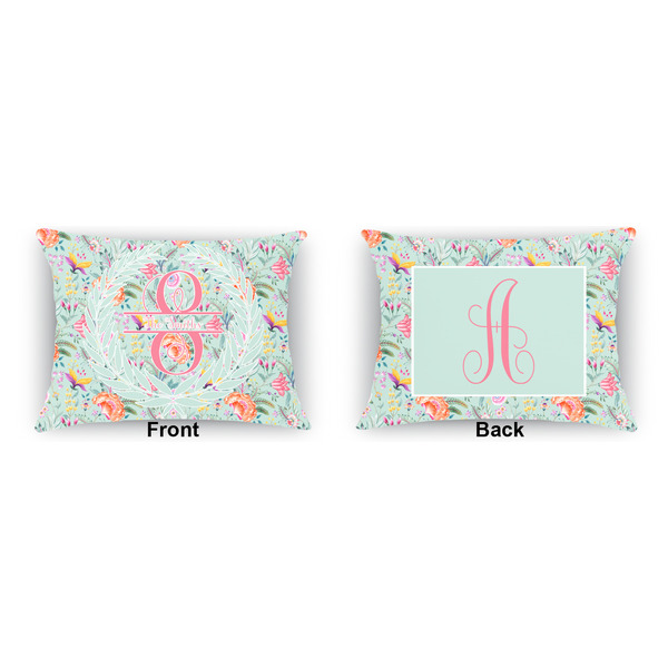 Exquisite Chintz Outdoor Rectangular Throw Pillow (Front and Back)