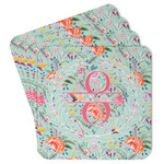 Exquisite Chintz Paper Coasters w/ Name and Initial