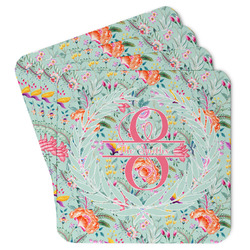 Exquisite Chintz Paper Coasters w/ Name and Initial