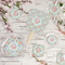 Exquisite Chintz Party Supplies Combination Image - All items - Plates, Coasters, Fans