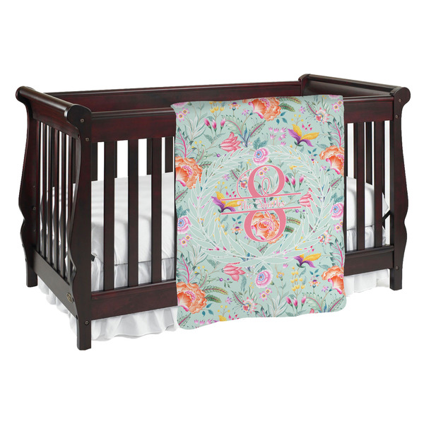 Custom Exquisite Chintz Baby Blanket (Single Sided) (Personalized)