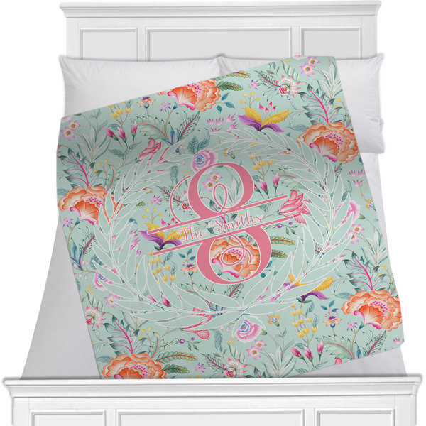 Custom Exquisite Chintz Minky Blanket - 40"x30" - Single Sided (Personalized)