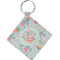 Exquisite Chintz Diamond Plastic Keychain w/ Name and Initial