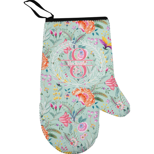Exquisite Chintz Personalized Oven Mitt