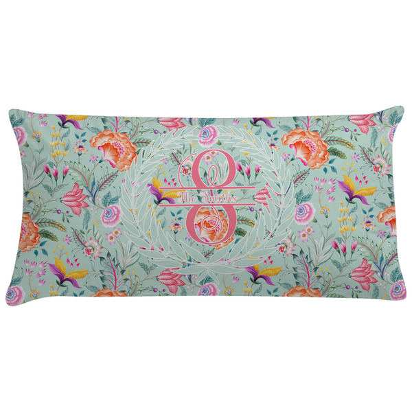 Custom Exquisite Chintz Pillow Case - King w/ Name and Initial