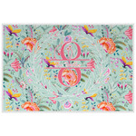 Exquisite Chintz Laminated Placemat w/ Name and Initial