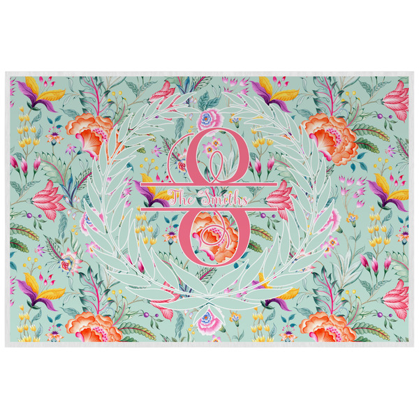 Custom Exquisite Chintz Laminated Placemat w/ Name and Initial