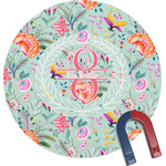 Exquisite Chintz Round Fridge Magnet (Personalized)