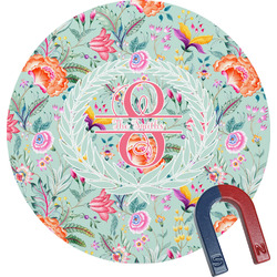 Exquisite Chintz Round Fridge Magnet (Personalized)