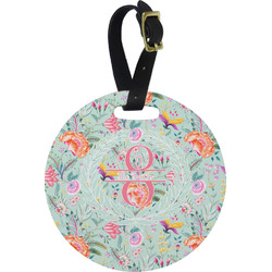 Exquisite Chintz Plastic Luggage Tag - Round (Personalized)