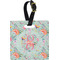 Exquisite Chintz Plastic Luggage Tag - Square w/ Name and Initial